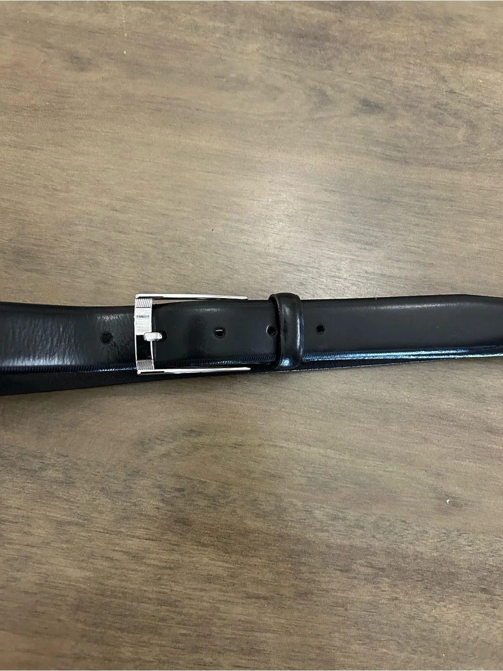Classic Black Leather Men's Belt